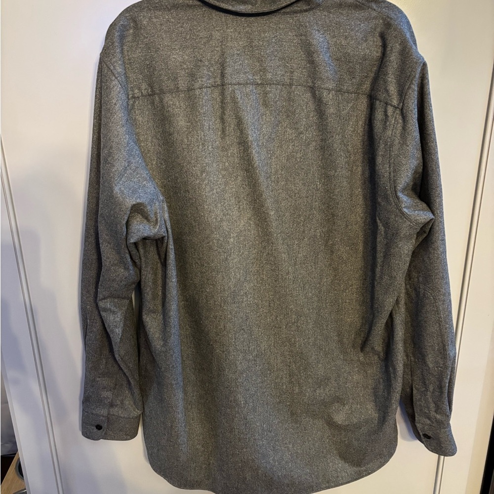 Ralph Lauren Vintage Luxury Purple label grey Lambswool button down L - Picture 3 of 6